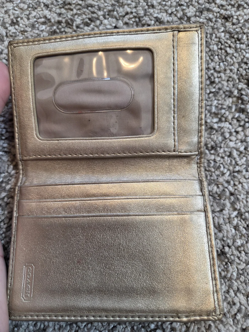 Vintage Y2K Coach Signature Wallet Set • Metallic Gold Canvas Bundle